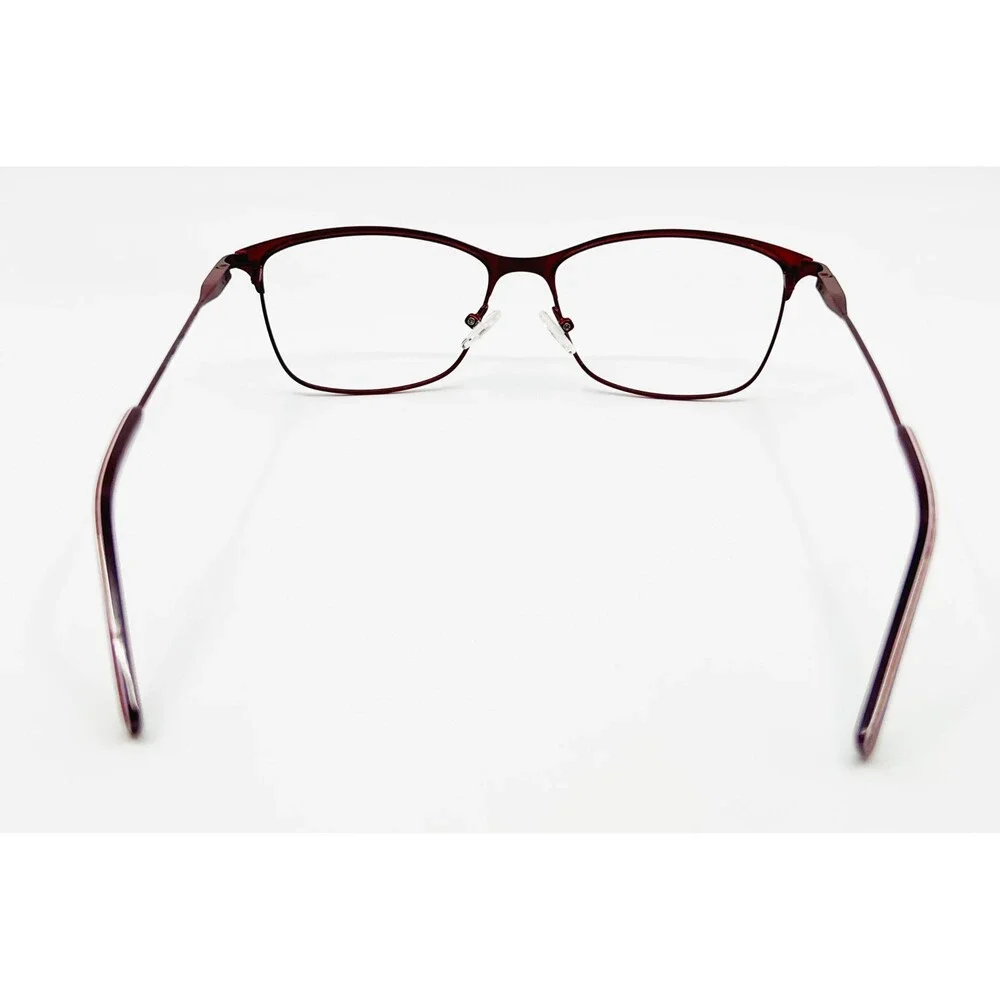 ED Ellen DeGeneres Eyeglasses Womens Burgundy Touro MBURG Polka Dot 54-15-140
